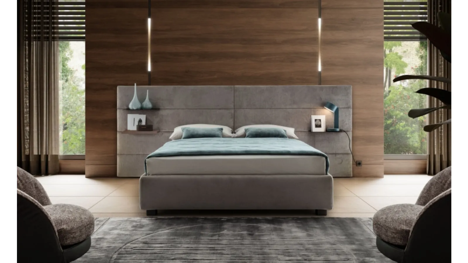 Letto con testiera Horizon di Le Comfort