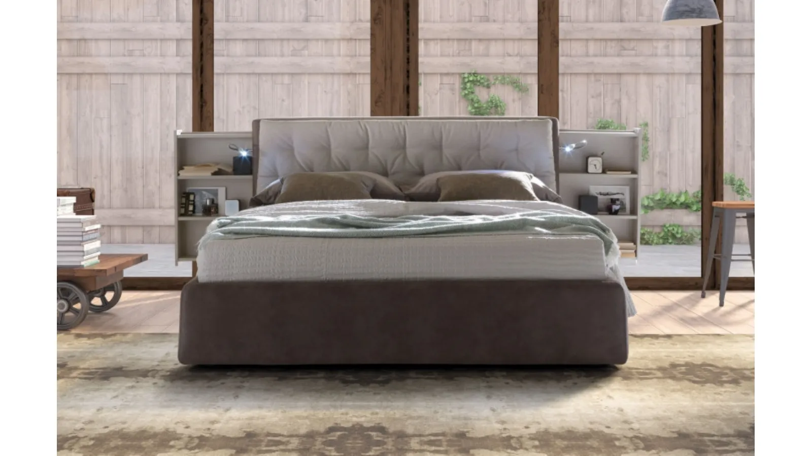 Letto con box contenitore Donovan di Le Comfort