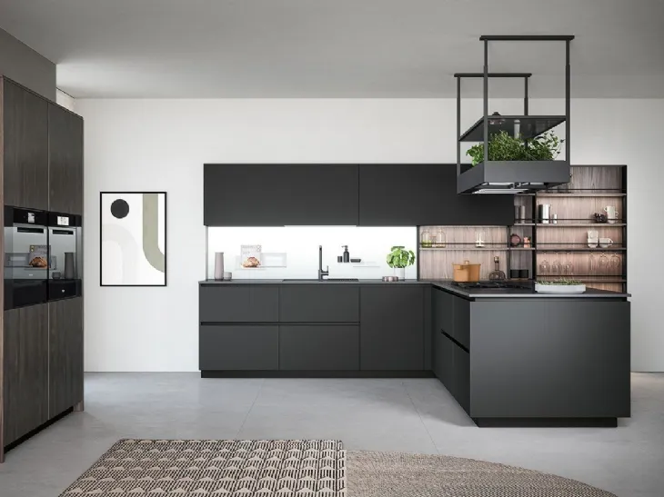 Cucina Moderna con penisola Trend Gola 01 di Forma Cucine